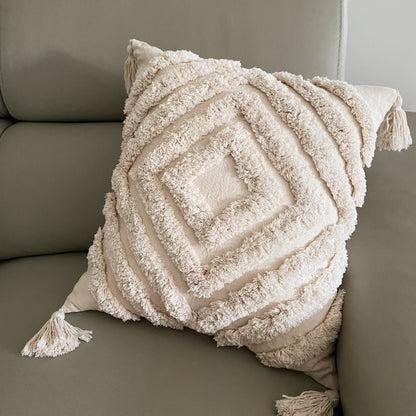 Diamond Tassel Weave Cushion Cover