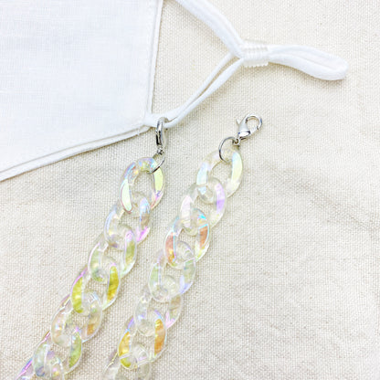 Mask Chain - Clear Rainbow Acrylic