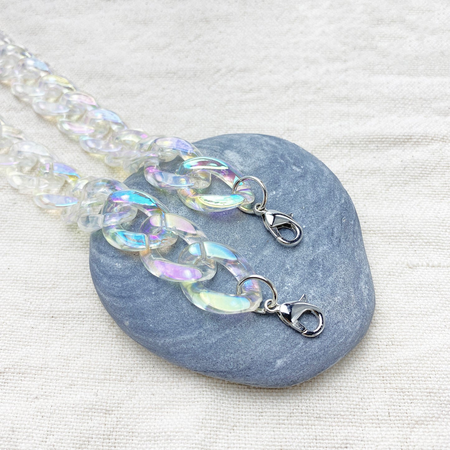 Mask Chain - Clear Rainbow Acrylic