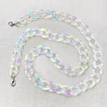 Mask Chain - Clear Rainbow Acrylic